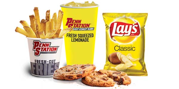 Fries, Lemonade, chips and cookies