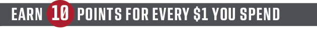 Earn 10 points for every dollar you spend